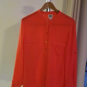 Anne Klein Semi Sheer Blouse, XL